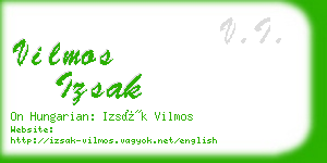 vilmos izsak business card